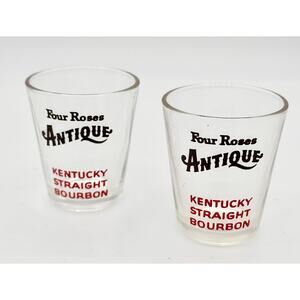 Vintage Four Roses Shot Glass, Shot Glass collector,collection, Kentucky Bourbon